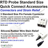 RTD Probe Connector and Strain Relief Accessories 