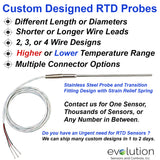 Custom Designed RTD Probe with Transition Fitting and Lead Wire