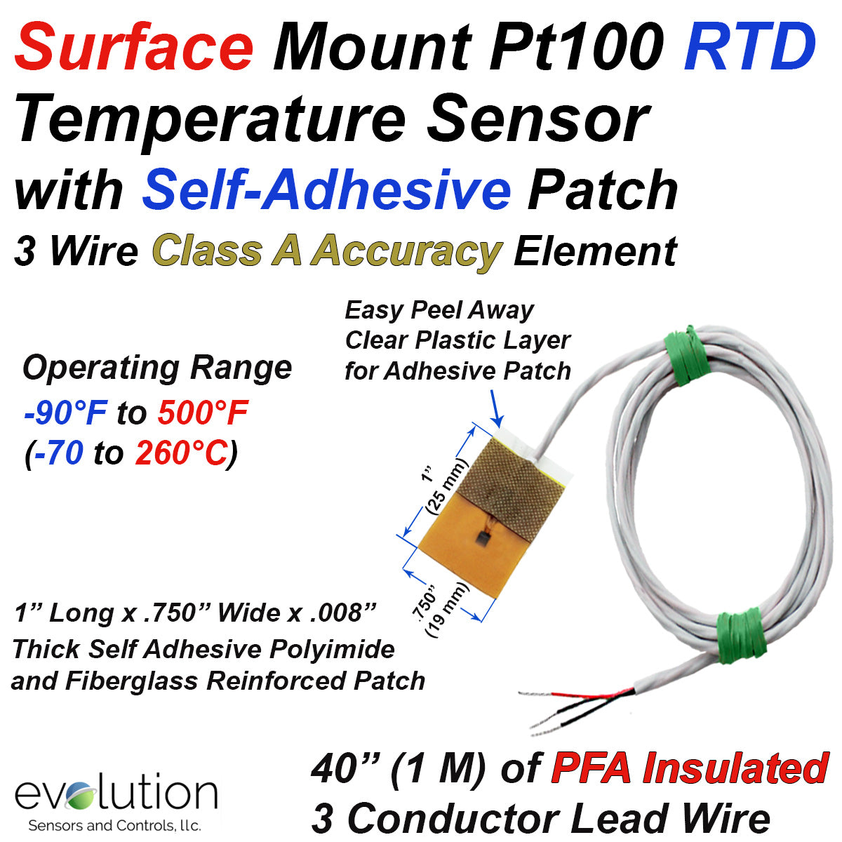 Surface Mount RTD Temperature Sensor | Evolution Sensors and Controls