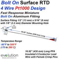 Bolt On Surface RTD 4 Wire Pt1000