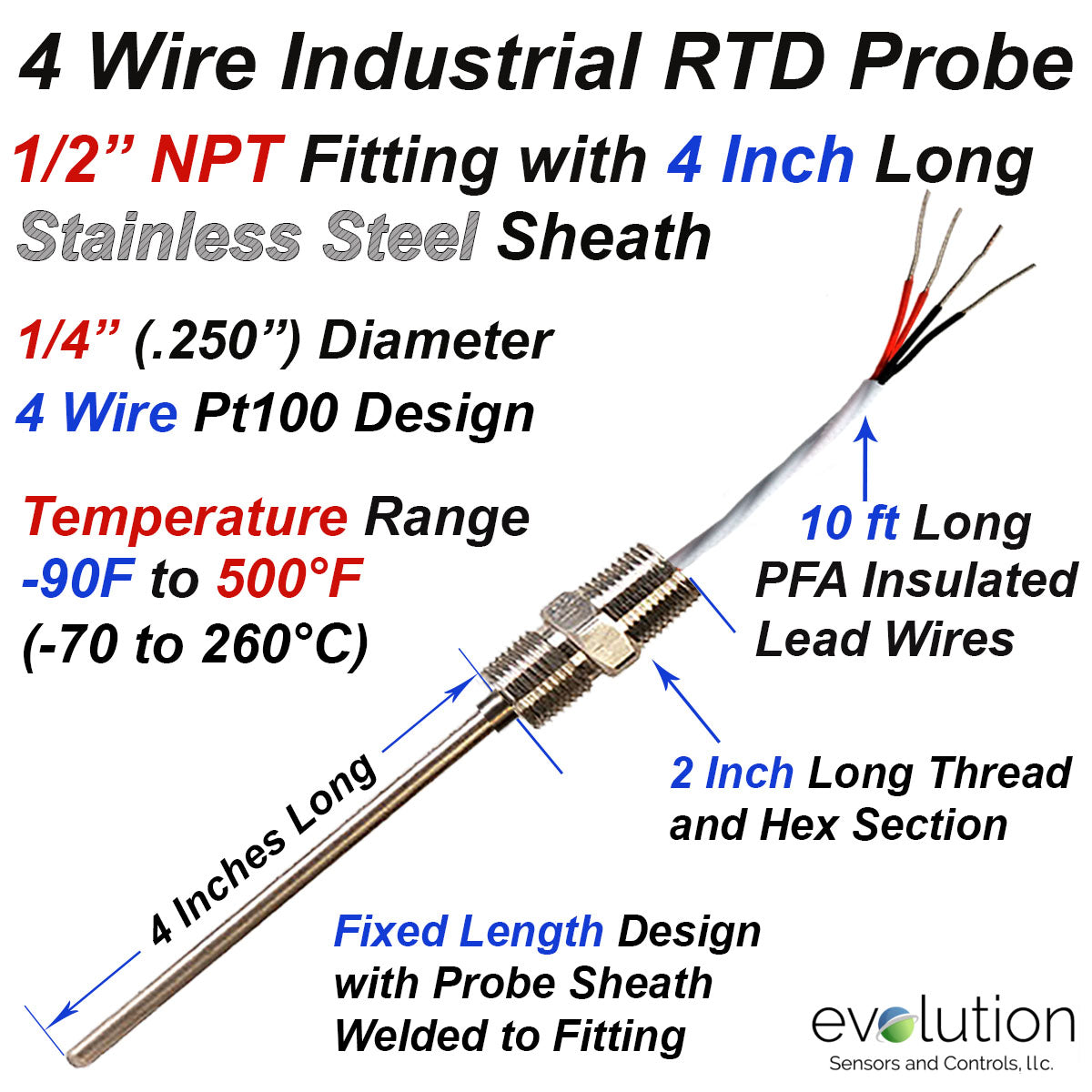 4 Wire RTD Probe 4
