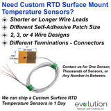 RTD Surface Temperature Sensor 4 Wire Design Custom