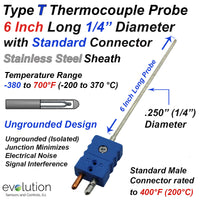 Thermocouple Sensor Type T Ungrounded 6