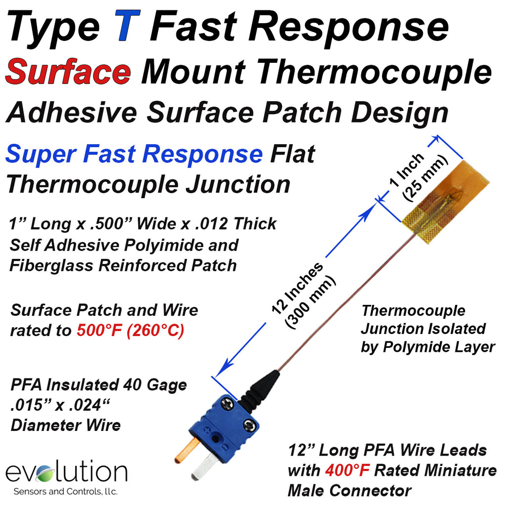 Type T Fast Response Surface Mount Thermocouple