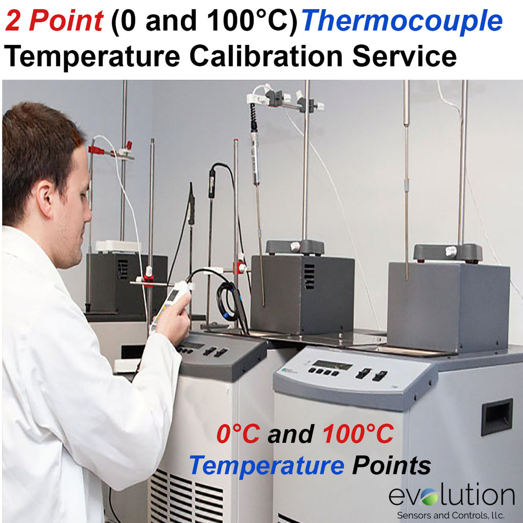 2 Point (0° and 100°C) Thermocouple Temperature Calibration Service and Certificate