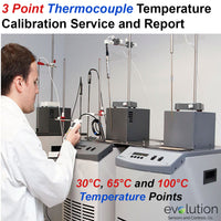 3 Point Thermocouple Temperature Calibration Service and Certificate